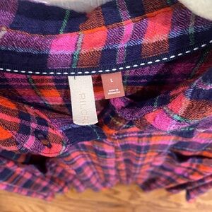 Pilcro plaid blouse size large